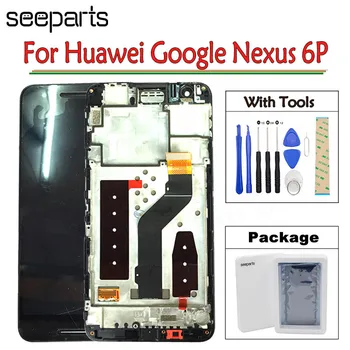 

Huawei Google Nexus 6P LCD Display Touch Screen Digitizer Assembly With Frame Replacement Parts 2560x1440