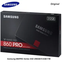 Samsung 860PRO MZ-76P256B/MZ-76P512B/MZ-76P1T0B 256 г/512 г/1 ТБ Внутренний твердотельный накопитель 2,5 дюймов SATA твердотельный накопитель для настольного компьютера/ноутбука