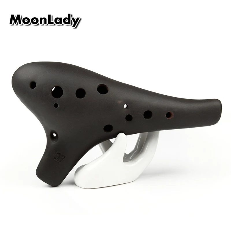 Музыкальный инструмент Alto C Black Ocarina китайский музыкальный с 12 отверстиями