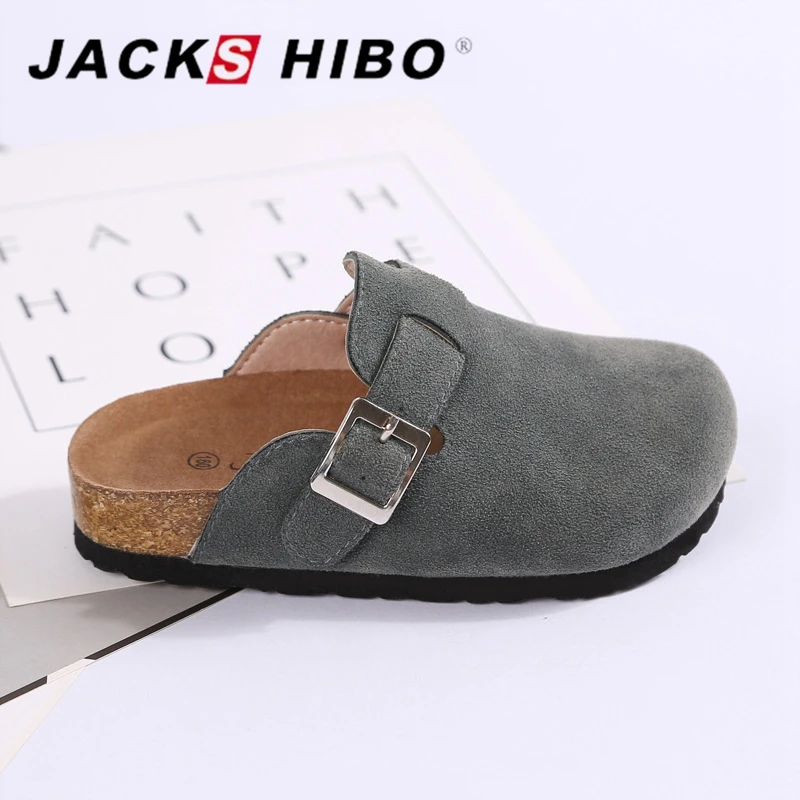 JACKSHIBO Summer Kid Slipper Breathable Sandals Flip Flop New Style Kids Slip-on Children Close Toe Shoes Children Slides Flats