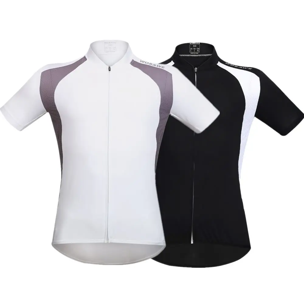 

WOSAWE Summer Breathable Cycling Jersey Men Short Road Bike Running Shirts Quick Dry Loose Bicycle Clothes Downhill Jerseys