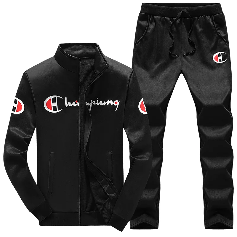New Men's Casual Tracksuit Two Piece Set Sportswear Drawstring Pants +Letter Printed Hoodies Unique Sports Set M-4xl Sweat Suit