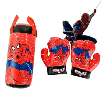 

2018 Marvel Spiderman Toy Gloves Sandbag Set Kids Sports Boxing Toys For Chidren Boys Toy Sports Outdoor Fun & Sports