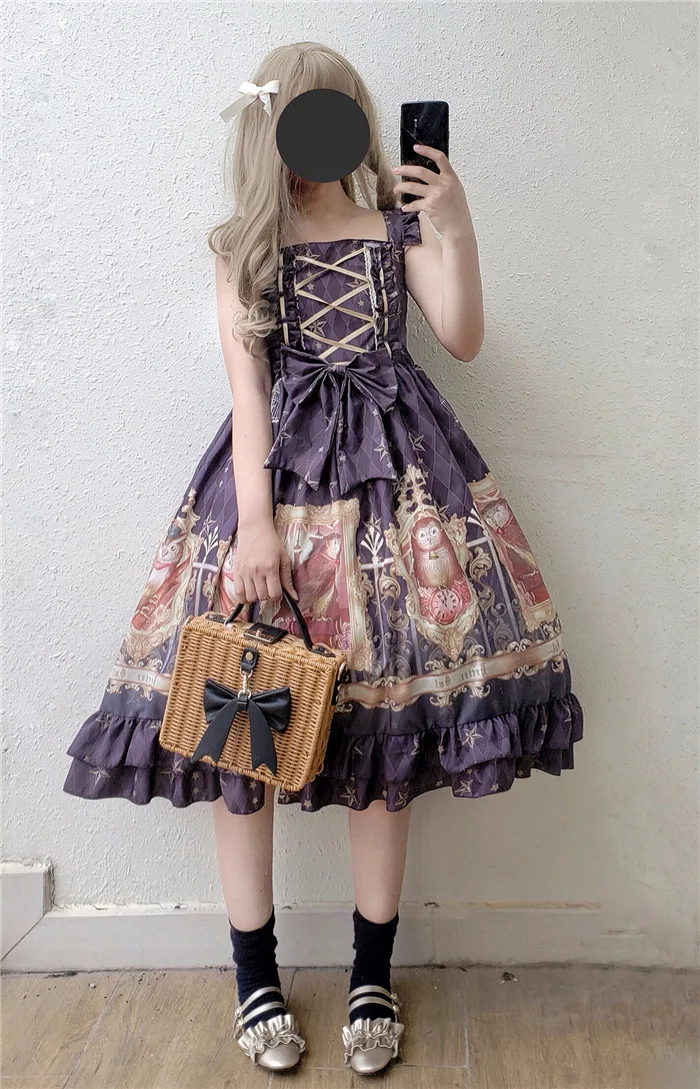 

Princess sweet lolita dress Original Japanese fashion and sweet soft sister dress owl dress jsk sweet beauty women SD005