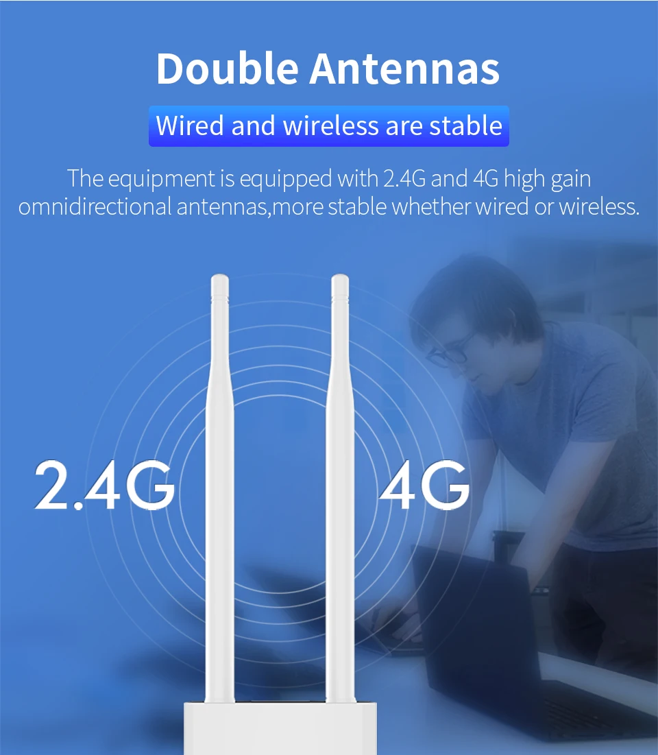 best wifi router extender COMAFST CF-E5 High Speed Outdoor 4G LTE Wireless AP Wifi Router Plug and Play 4G SIM Card Wireless Router With 2*5dBi antennas router amplifier
