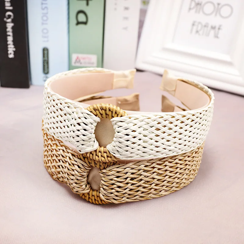 

Summer new weave hairband for women wide headband hair hoop fashion Hair Accessories