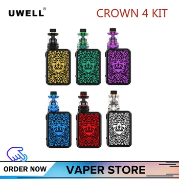 

Original Uwell Crown 4 Kit With 5ml Vape Tank Atomizer Crown 4 Mod No 18650 Electronic Cigarette Large clouds 5-200W Vaporizer