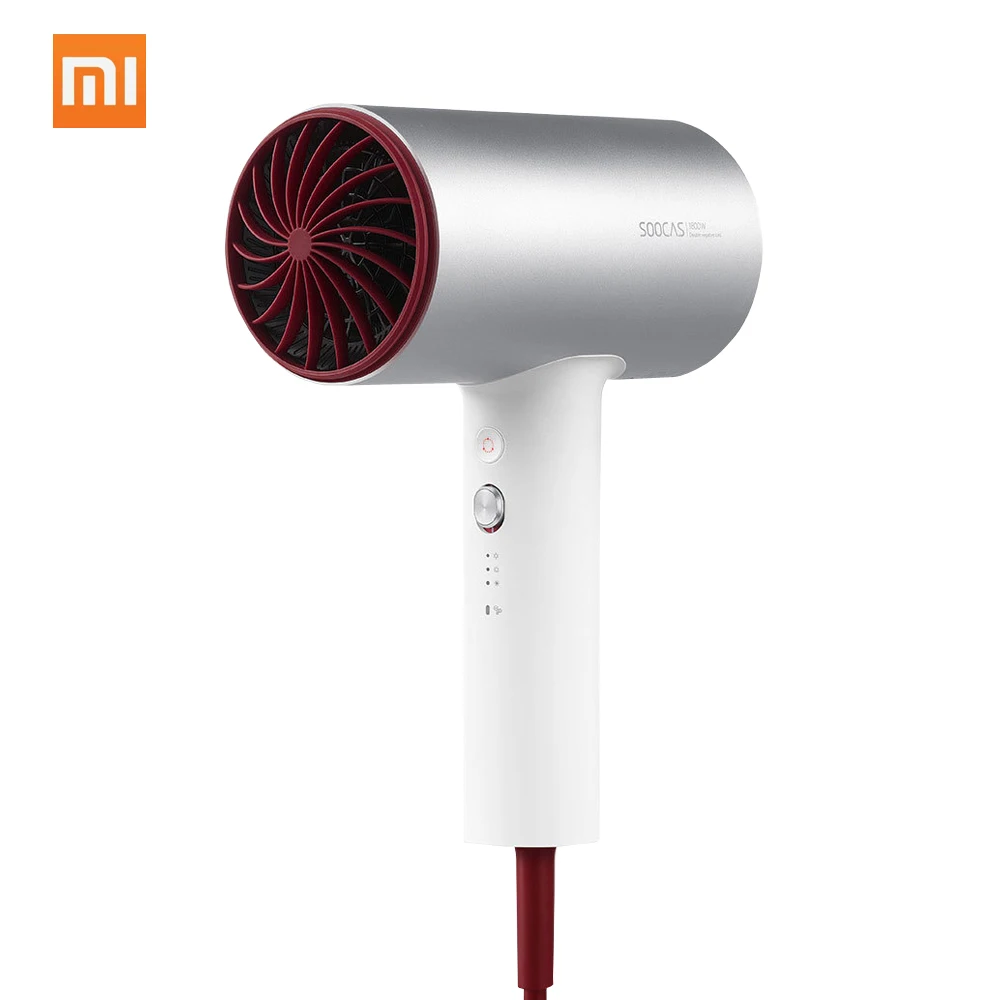 

New Original Xiaomi Mijia Soocas Hair Anion H3 Quick-drying Hair Tools 1800W for Xiaomi Smart Home Kits Mi Dryer Design