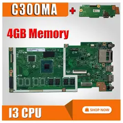 Отправить доска + C300MA GM-I3 CPU-4G Оперативная память материнская плата для ASUS C300M C300MA Тетрадь C300MA материнской C300MA плата