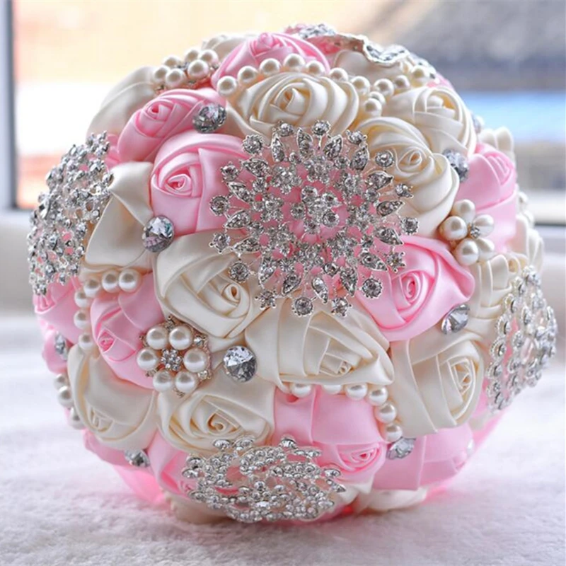 Wedding Bouquets Artificial Handmade Flower Rhinestone Bridal Wedding Bouquet de mariage For Wedding Flower Decoration 1pc/lot