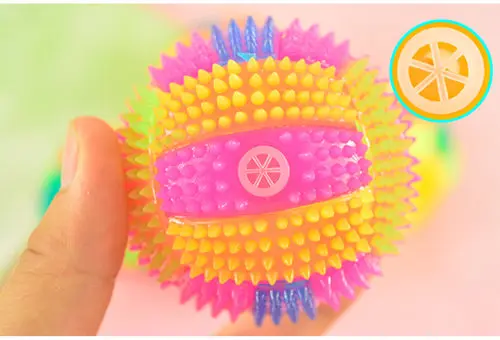 Children's pet dog cat luminous toys, flash volleyball, play ball, night light bouncing ball 5