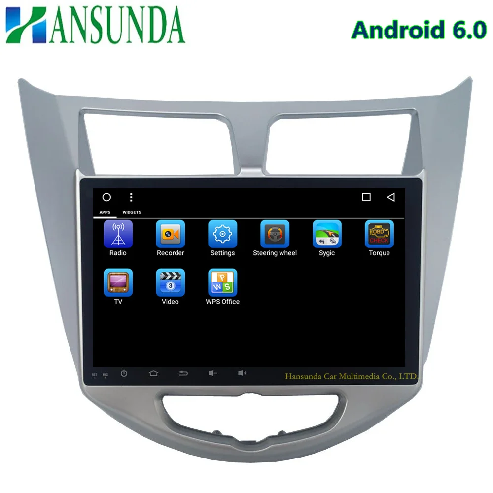 Flash Deal Android 6.0 HD 1024 X 600 Capacitive screen Car DVD For Hyundai Solaris /Accent  Verna with 3G 4G WIFI GPS free map mirror link 2