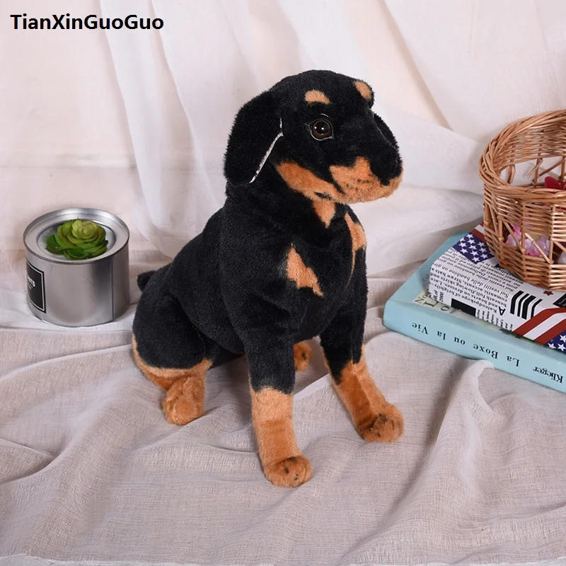 large stuffed rottweiler