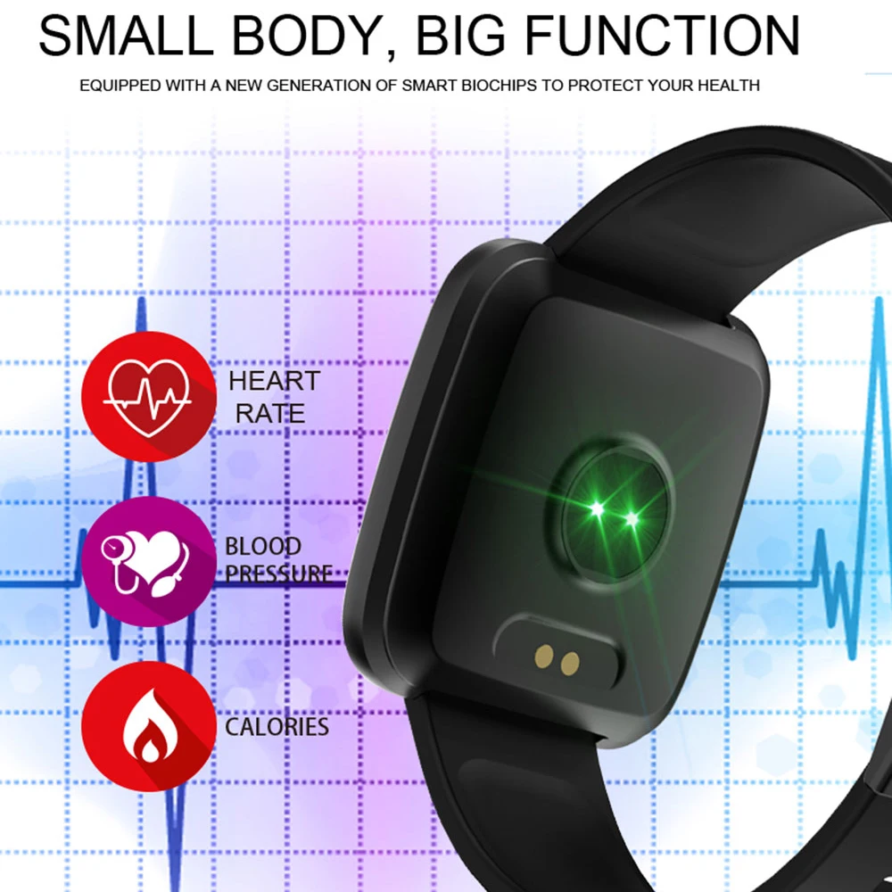 Smart Watch Men Blood Pressure Waterproof Women Smart Watches Pedometer Sport Fitness Tracker Watch for Android IOS Phone