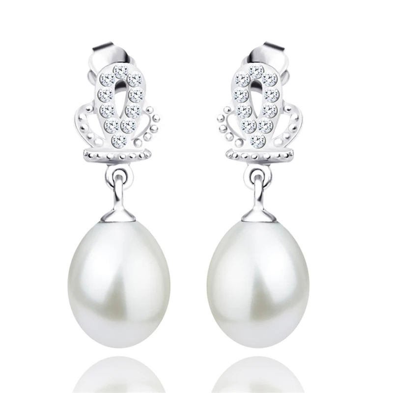 

GNE1154 2017 New 925 Sterling Silver Sweet Pearls Drop Earring Water Drop Shape Earrings , Classic Jewelry Earring For Women