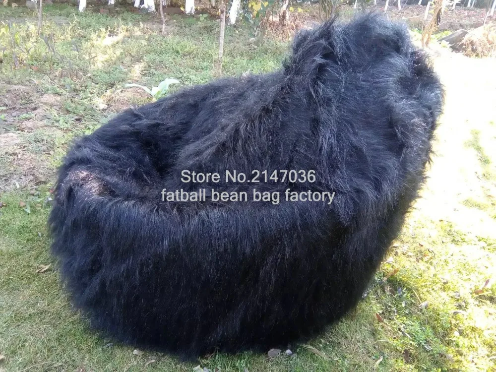 Nieuwe Shaggy Lush black Soft Luxe Faux Fur Zitzak Zitzak Lounge Stoel 104cmD Nieuwe Shaggy Lush black Soft Luxe Faux Fur Zitzak Zitzak Lounge Stoel 104cmD