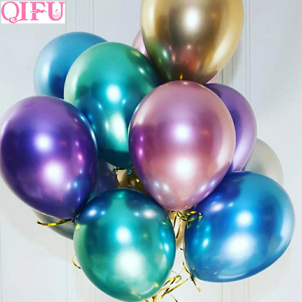 QIFU 10 шт Металлические Шары с днем рождения шар на день рождения украшения Детские шары воздушный шар балон Гелиевый шар