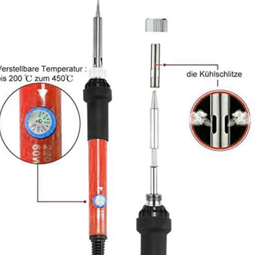 60 Вт Новый Регулируемый температура паяльник паяльная станция мини ручка тепла Карандаш сварка ремонт инструменты США/ЕС/Великобритания