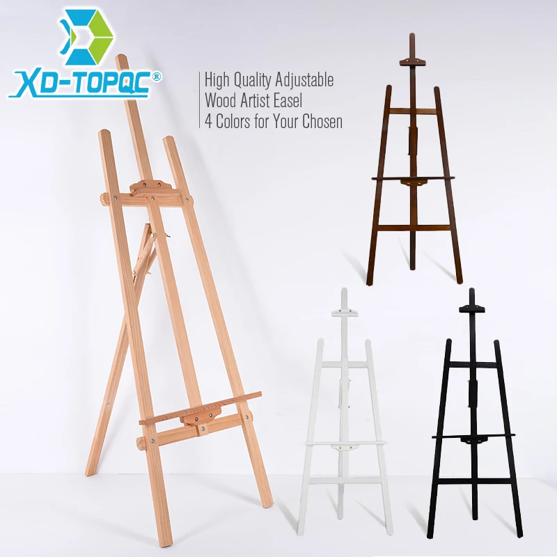 XINDI Adjustable Pine Wood Art Painting Easel 4 Colors Wooden Smooth Sketch Artist Easels For Drawing Board & Blackboard WE01 pine wood drawing artist easel 24x18cm smooth table top photo advertisement exhibition painting folder small wooden easels we03