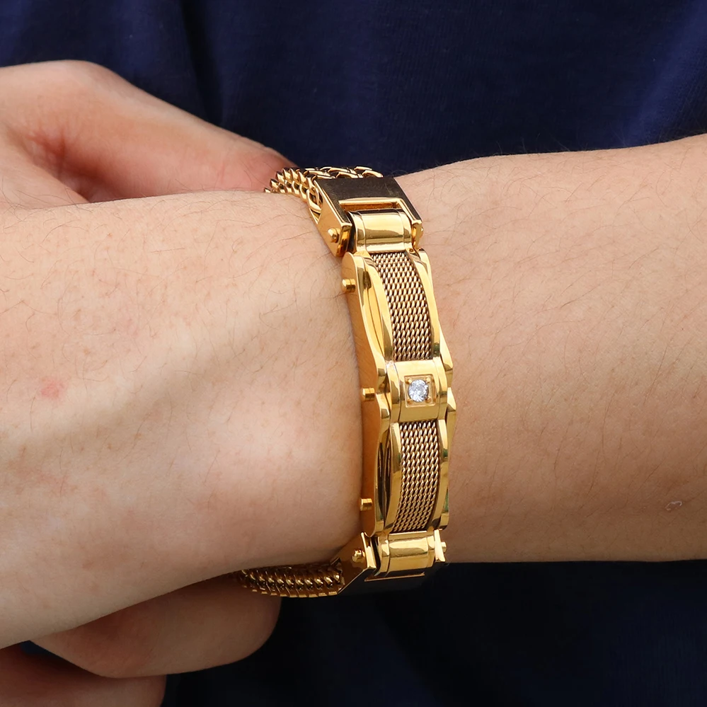 NEW Luxury Men's Bracelet Set King Crown Roman Numberal Bangle Bracelet  Jewelry | eBay
