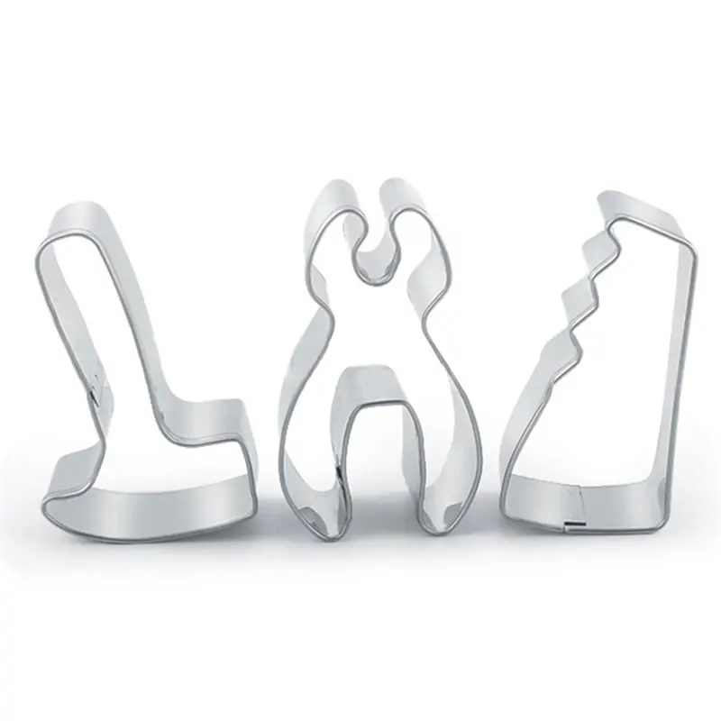 

3Pcs Hammer Saw Pliers Shape Cutter Cookie Fondant Biscuits Molds Cake Mould DIY Decorating Tool Baking Mold Pastry Supplies