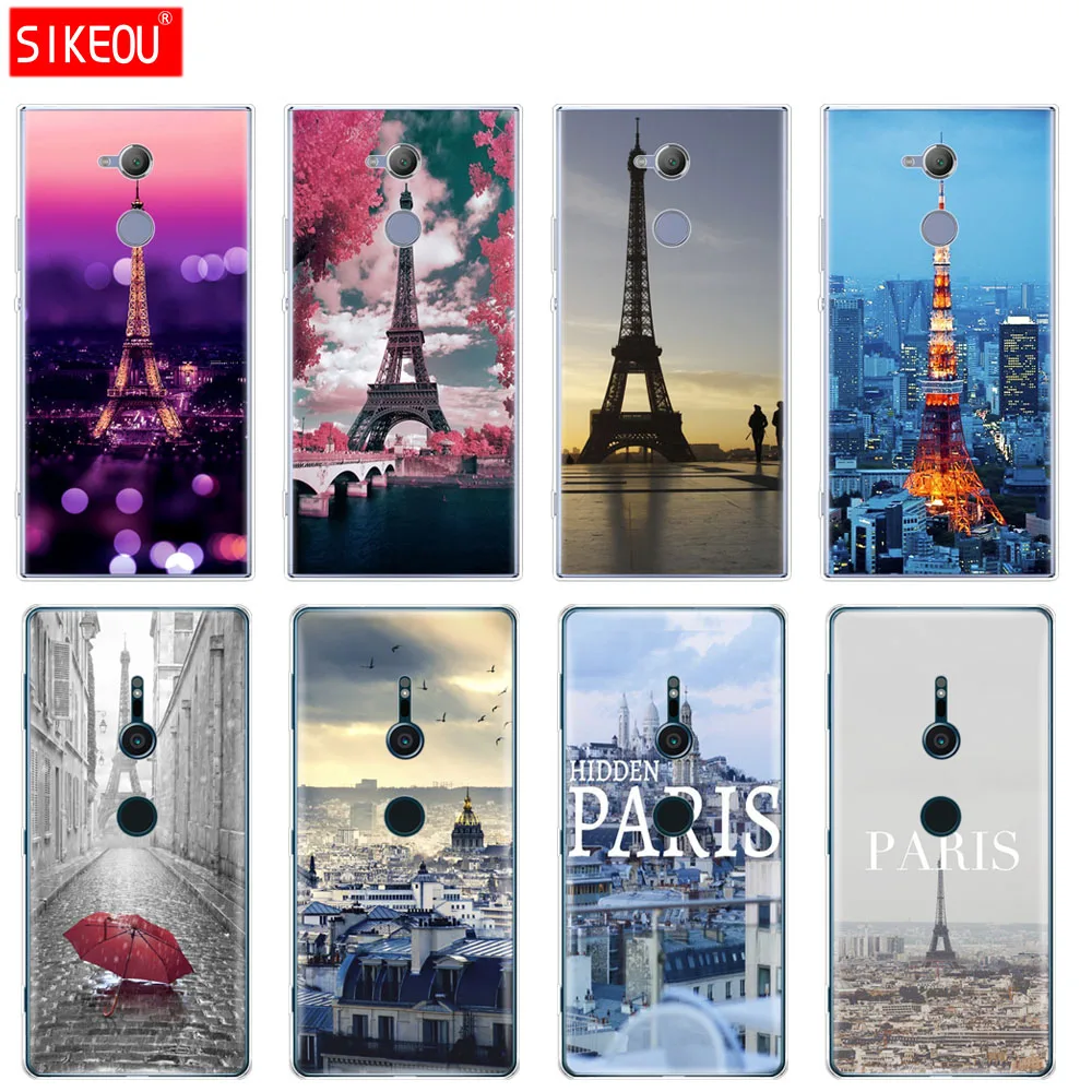 

silicone Cover phone Case for sony xperia XA1 XA2 ULTRA PLUS L1 L2 XZ1 XZ2 compact XZ PREMIUM France Paris the Eiffel Tower