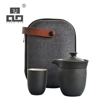 TANGPIN керамический чайник с 2 чашками китайский чайник портативный дорожный чайный набор