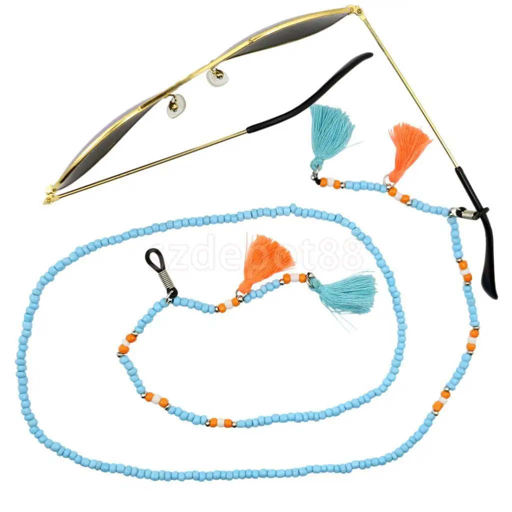 Sunglasses Neck Cord Strap Eyeglass Glasses Bead String Lanyard Holder Chain Bohemian Tassel Necklace