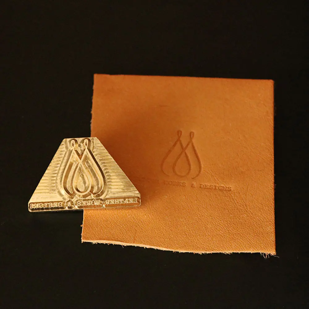 Customized Leather Brass Stamp Custom Logo Copper Mold Leather Wood Carving Brand Printing Stamp Bread Cake W/ Brass Screw leather craft tools leather stamp