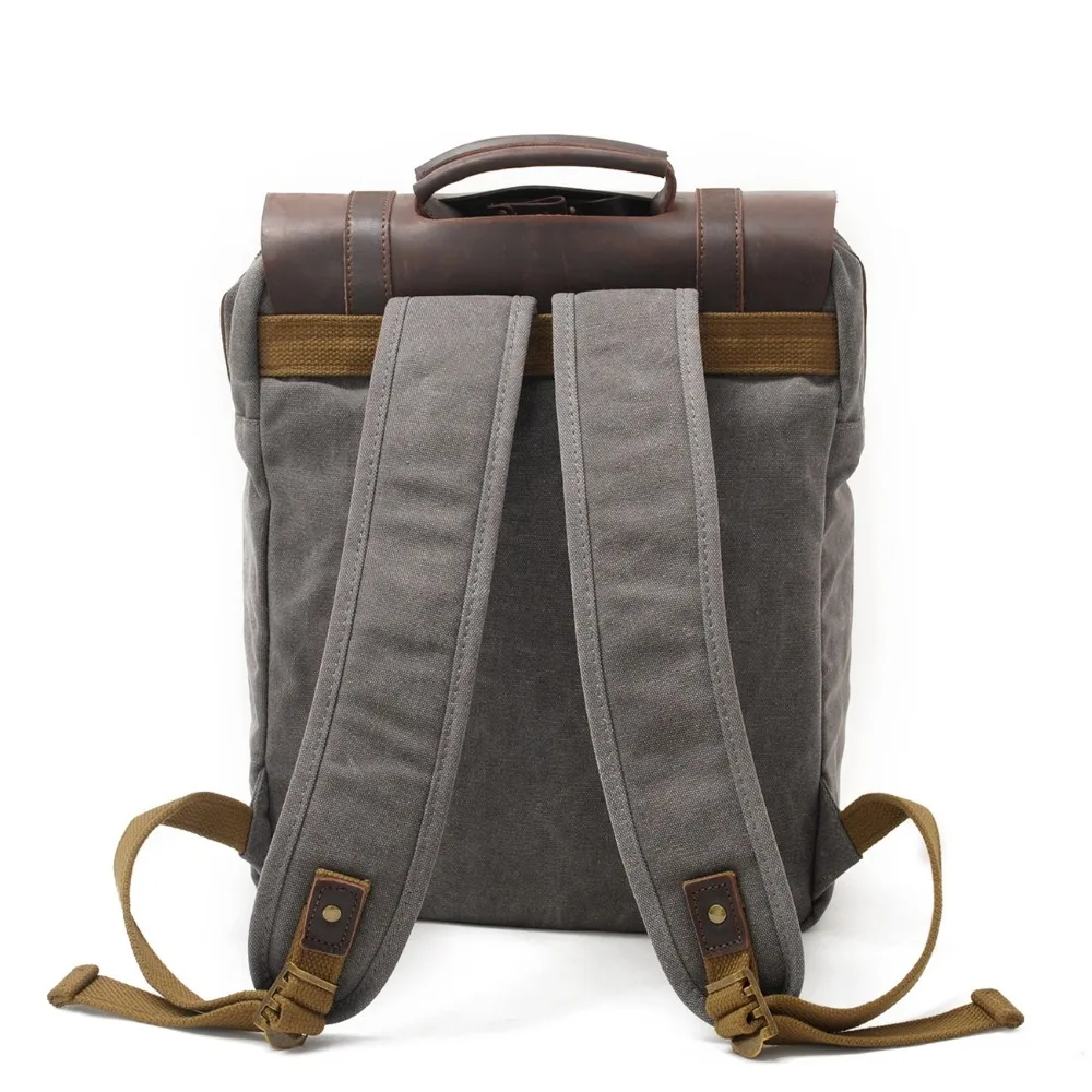 M062 nueva moda Mochila de cuero de los hombres de la lona Mochila bolso de Escuela Militar Mochila mujer hombre Mochila