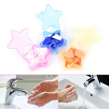 

LIXUAN 1Pc Colorful Gift Bath Body Soaps Travel portable Fragrant Flower Petal Soap piece