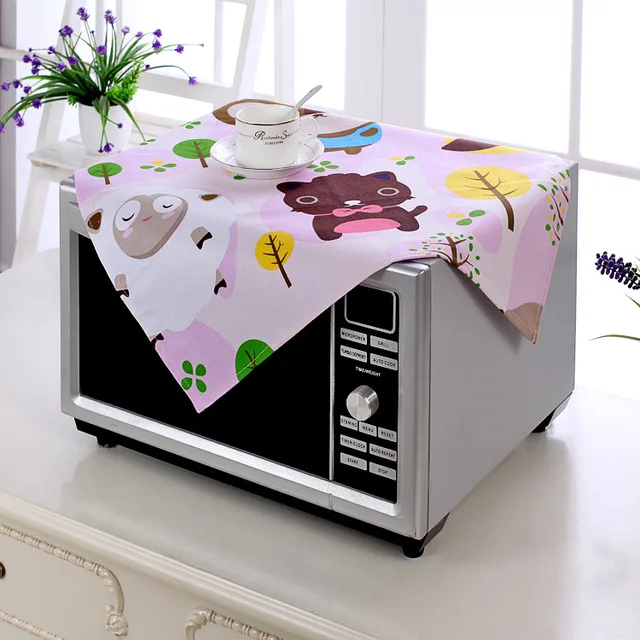 Microwave Oven Covers Cotton Canvas Microwave Dust Cover Toaster Cover