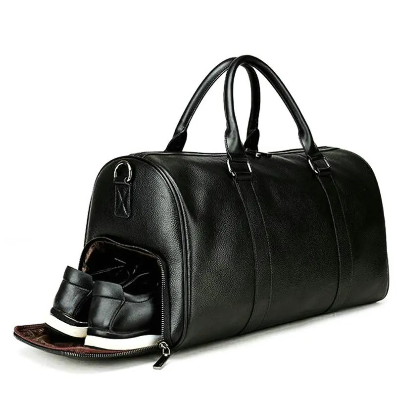 

Men Gym Sport Travel Bag PU Outdoor Travel Bag Women Fitness Crossbody Shoulder Bags Large Capacity Leather Luaggage Storage Bag