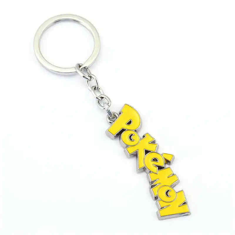 

Anime Pokemon Pendants Letter Key Chain pikachu Key Rings for Sweet Key Holder for Cosplay Bags Keychain