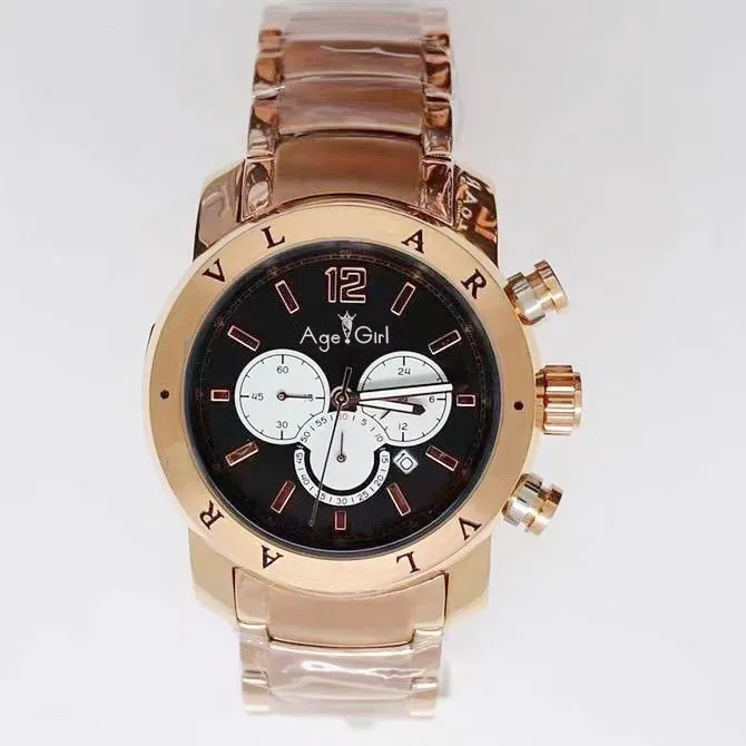 

Luxury Brand New Men Watch Stainless Steel Rose Gold Silver Black Blue Chronograph Sapphire Waterproof Calendar Watches AAA+