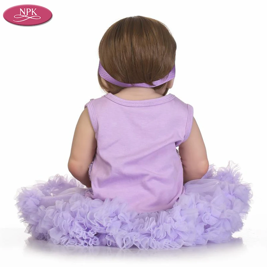 NPK Reborn Baby Doll Toys Full Body SIlicone Lifelike Purple Girls Reborn Babeis Dolls Bathe Toys Bebe Gift Girl Kids Bonecas (6)
