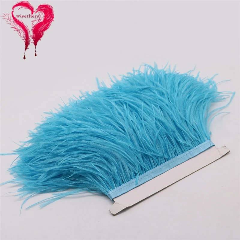 28 sky blue blue ostrich feather fringe 3
