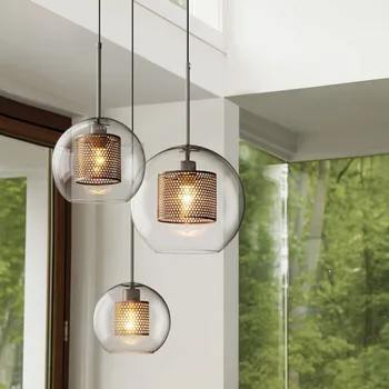 

Modern Lamp Iron Glass Decor LED Light Chandelier In the Living Room Bedroom Dining Room Lights Chandelier Lighting Chandeliers