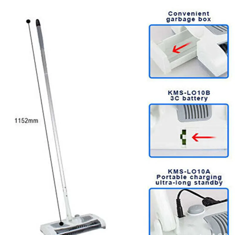 Tanie Zamiatarka ze stali nierdzewnej typu Push ręcznie Push magiczna miotła uchwyt do odkurzacza pakiet do czyszczenia gospodarstwa domowego ręcznie zamiatarka mop
