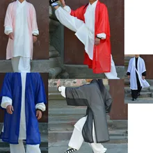 5 цветов, унисекс, даосские монахи, одежда высокого качества, мантия, практика Тай Чи, представление, боевые искусства, кунг-фувуаль, даосизм, костюмы