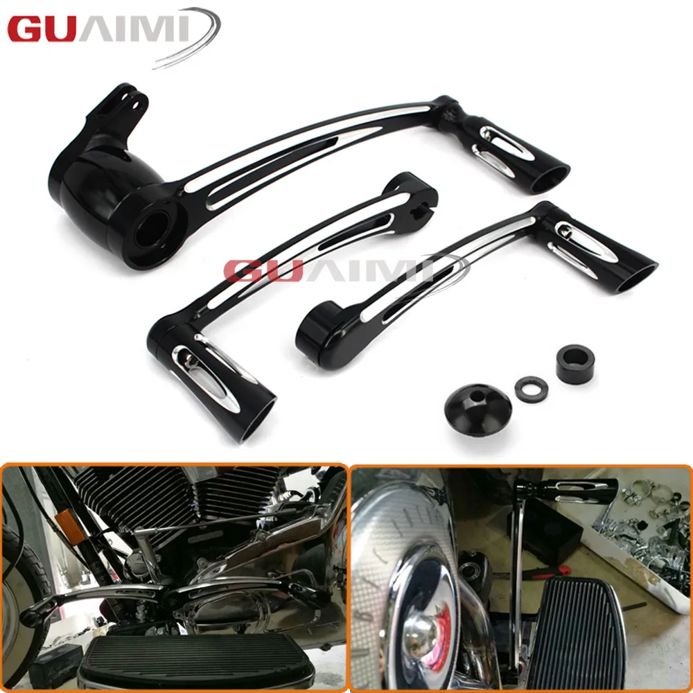 Chrome Shallow Cut Heel Toe Shift Lever&Shifter Pegs For Harley Touring Road King Softail 1997