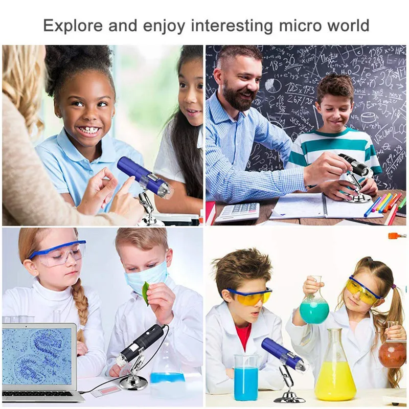 USB Digital Microscope 1000X 8 LED Light WIFI HD Pixel Microscopio movi Endoscope Magnifier Camera For Android iOS Phones iPad (7)