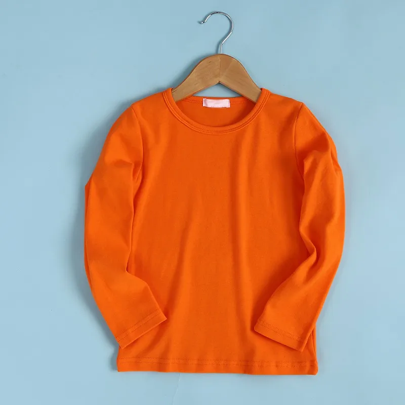 

Kids Cotton T-shirt Children Clothing Baby Boys Girls Spring Autumn Long Sleeve Tops Tees Infant Casual Clothes