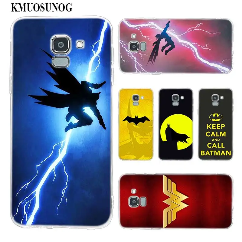 

Transparent Soft Silicone Phone Case Super Batman heroes for Samsung Galaxy j8 j7 j6 j5 j4 j3 Plus 2018 2017 Prime