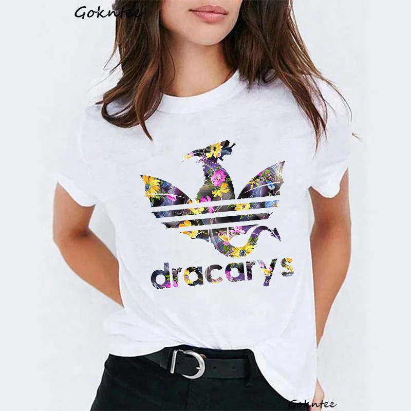 جديد وصول 2019 Dracarys T قميص النساء رواج المحملة قميص فام أم التنينات المتناثرة Kawaii قميص أبيض Camisetas Mjuer أعلى جديد وصول 2019 Dracarys T قميص النساء رواج المحملة قميص فام أم التنينات المتناثرة Kawaii قميص أبيض Camisetas Mjuer أعلى