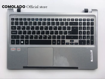 

UK Laptop Keyboard For Acer Aspire Acer V5-551G V5-551 with sliver C shell Cover backlit Keyboard UK Layout