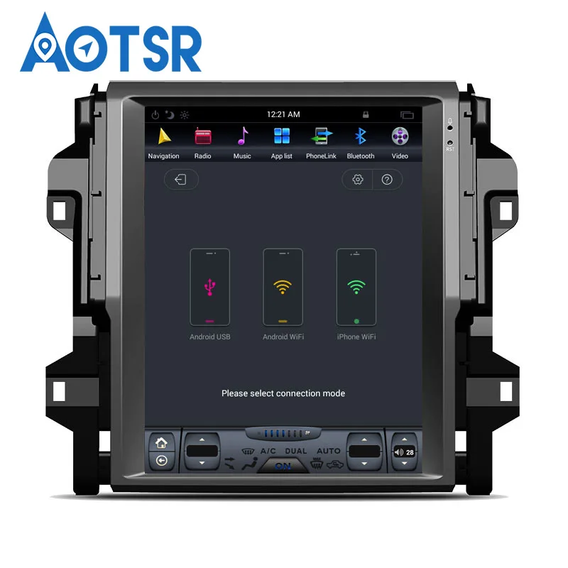 Clearance Vertical screen IPS PX6 4+64GB Android 8.1 Car DVD player For toyota fortuner 2016+ radio Multimedia stereo unit buit-in Carplay 0