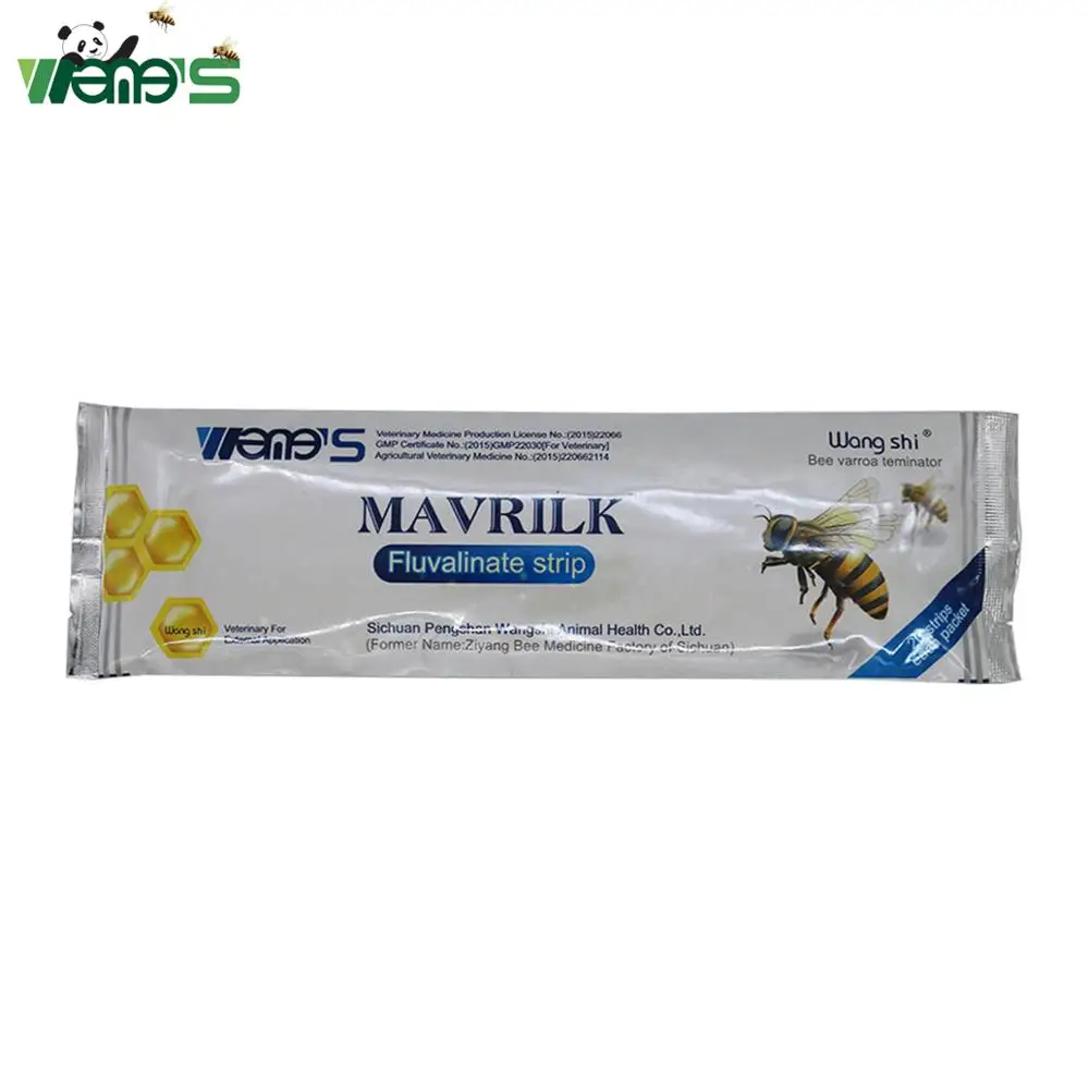 

Wangshi Mavrilk 20 Strips Fluvalinate Strip High Concentration Bee Varroa Mite Control Beekeeping Medicine Farm Tool Supplies