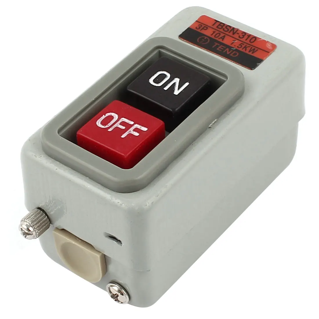 

UXCELL Red Black No/Off 3 Phase Self Locking Power Push Button Switch Ac 380V 10A 1.5Kw
