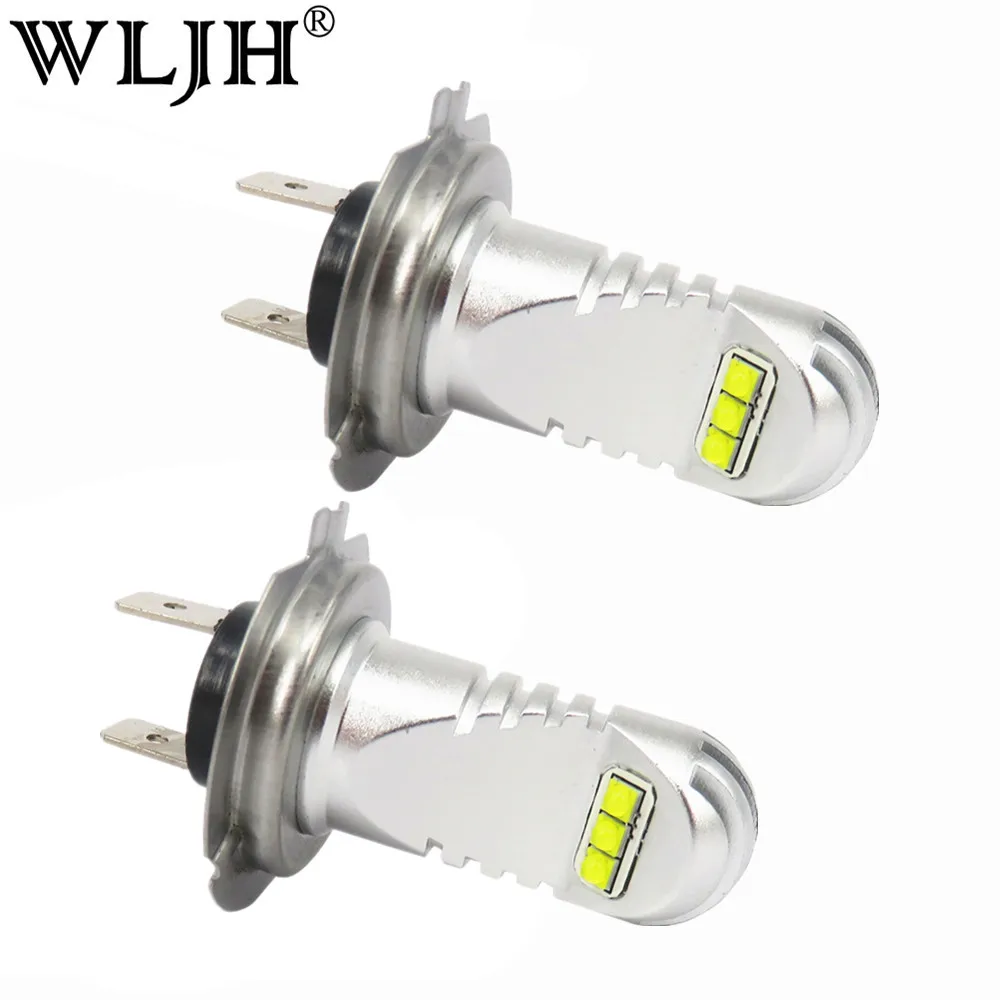 WLJH 2x 800LM 30W Car Light H7 Led Bulb Daytime Running Light DRL Headlight Headlamp Low